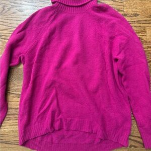 J. Crew Fuchsia Turtleneck Sweater
